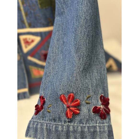 Tanzara Denim Jacket Womens‎  2X Embroidered Excellent Condition - Picture 13 of 16